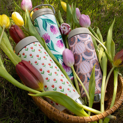 16oz TKWide with Cafe - Red Tulips